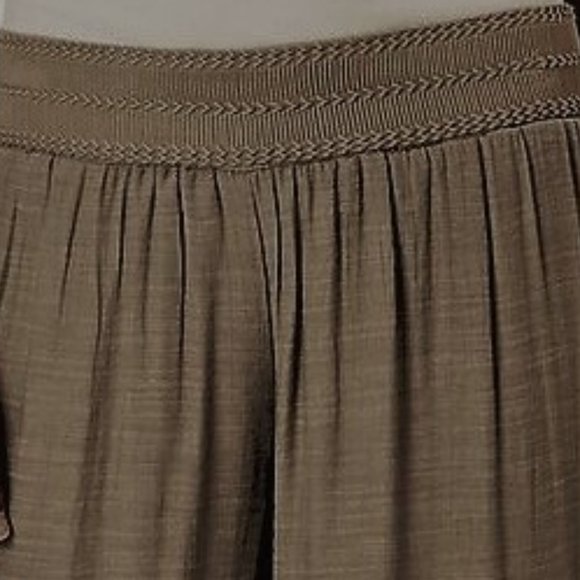 Apt. 9® Taupe Gauze Palazzo Pull-On Lined Pants - Picture 5 of 6